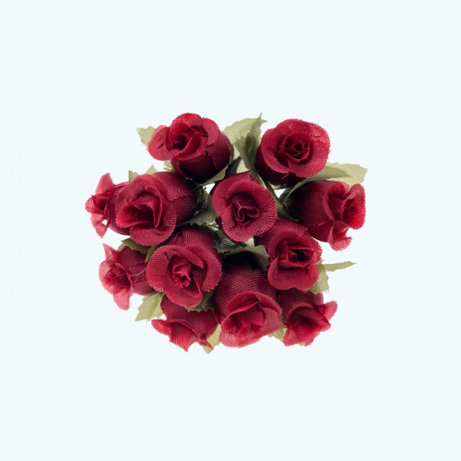 2.5" Diameter Poly Roses 12X12 | Burgundy